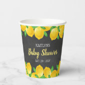 Moderne Waterverf Lemon Tree Baby shower Papieren Bekers (Achterkant)