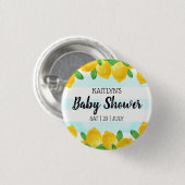 Moderne Waterverf Lemon Tree Baby shower Ronde Button 3,2 Cm (Voorkant /achterkant)