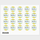 Moderne Waterverf Lemon Tree Baby shower Ronde Sticker (Vel)