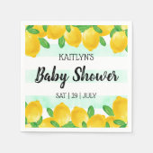 Moderne Waterverf Lemon Tree Baby shower Servet (Voorkant)