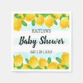 Moderne Waterverf Lemon Tree Baby shower Servet (Voorkant)