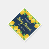 Moderne Waterverf Lemon Tree Baby shower Servet (Hoek)
