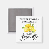 Moderne Waterverf Lemons Limoncello penseelscript Magneet (Voorkant / Achterkant)