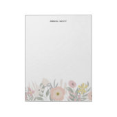 Moderne Waterverf Lentetuin Bloemengroen Notitieblok (Linkerzijde)