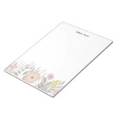 Moderne Waterverf Lentetuin Bloemengroen Notitieblok (Schuin)