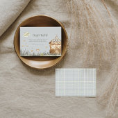 Moderne Waterverf Little Fisherman Diaper Raffle Informatiekaartje