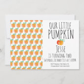 Moderne Waterverf Little Halloween Pumpkin Kaart (Voorkant)