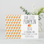 Moderne Waterverf Little Halloween Pumpkin Kaart (Staand voorkant)