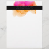 Moderne Waterverf Logo Briefhoofd (Voorkant)