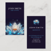 Moderne Waterverf Lotus Flower Logo Yoga Visitekaartje (Voorkant / Achterkant)