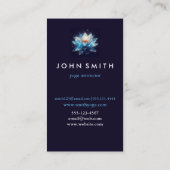 Moderne Waterverf Lotus Flower Logo Yoga Visitekaartje (Achterkant)