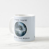 Moderne waterverf maanster, hemelse leraar koffiemok (Voorkant links)