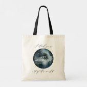 Moderne waterverf maanster, hemelse leraar tote bag (Achterkant)