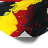 Moderne Waterverf Mahatma Gandhi Profiel Poster (Hoek)