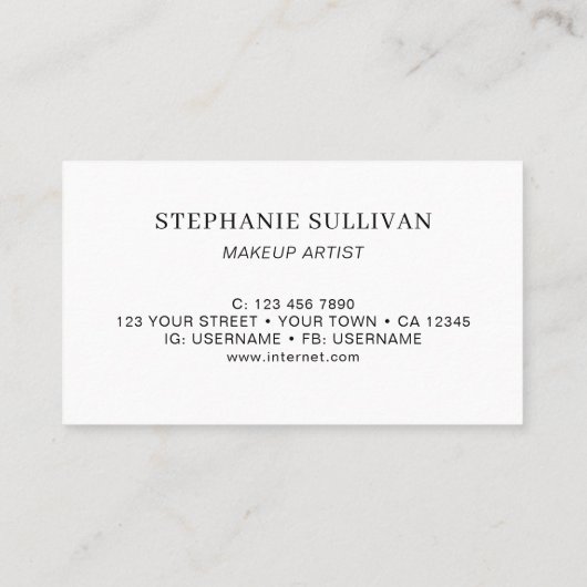Moderne Waterverf Makeup Artist Visitekaartje (Achterkant)