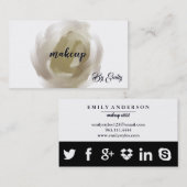 Moderne Waterverf Makeup Artist Visitekaartje (Voorkant / Achterkant)