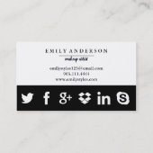 Moderne Waterverf Makeup Artist Visitekaartje (Achterkant)