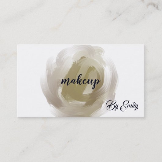 Moderne Waterverf Makeup Artist Visitekaartje (Voorkant)