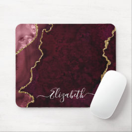 Moderne Waterverf Marble Geode Roos Gold Muismat