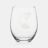 Moderne Waterverf Margarita Bruiloft Wijnglas Zonder Voet (Achterkant)