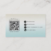 Moderne Waterverf Massagetherapeut QR-code Visitekaartje (Achterkant)