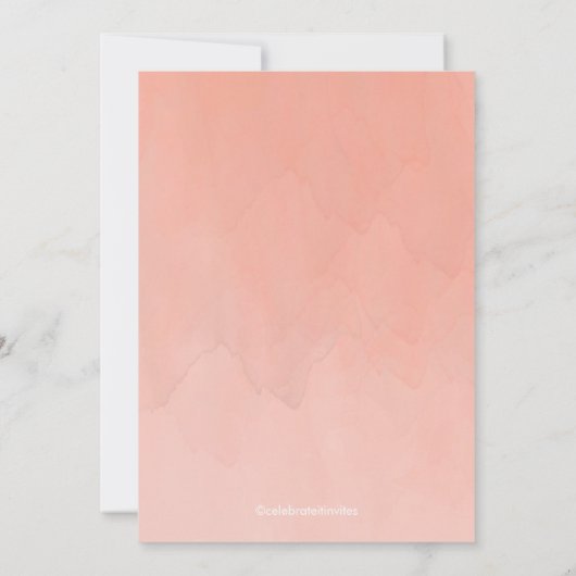 Moderne Waterverf meisjes Baptism Christening Cros Kaart (Achterkant)