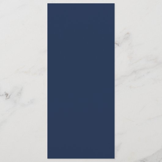 Moderne Waterverf | Menu Blauw huwelijk (Achterkant)