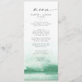 Moderne Waterverf | Menu Groen weddenschap (Voorkant)