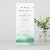 Moderne Waterverf | Menu Groen weddenschap (Staand voorkant)