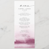 Moderne Waterverf | Menu Rood weddenschap (Voorkant)