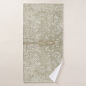  moderne Waterverf met grijze scroller Badhanddoek (Badhanddoek)