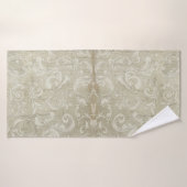  moderne Waterverf met grijze scroller Badhanddoek (Badhanddoek)