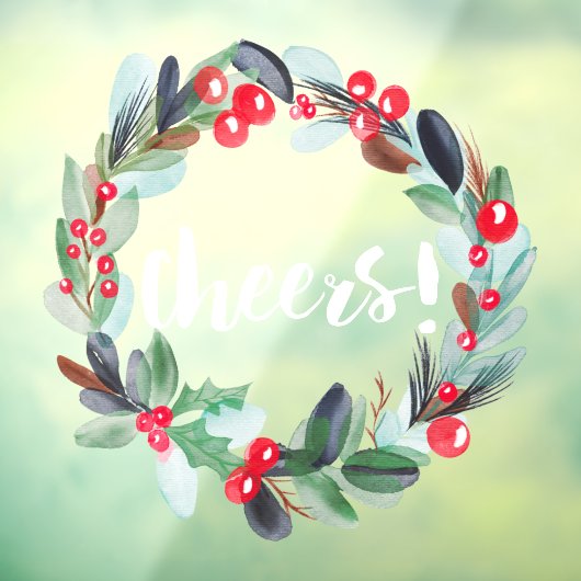 Moderne waterverf met het dikke script raamsticker (Vel 3)