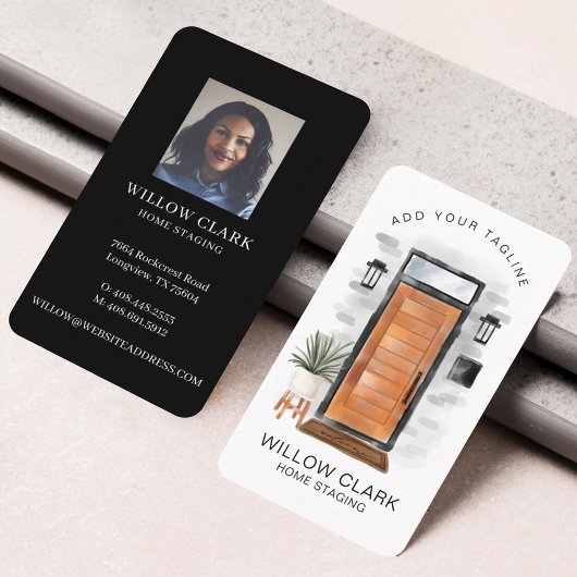 Moderne Waterverf met middelbare snelheid, voordeu Visitekaartje