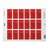 Moderne Waterverf met prettige kerstmis Rood Label (Full Sheet)