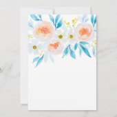 Moderne Waterverf met witte en blauwe rand Kaart (Achterkant)