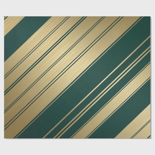 Moderne waterverf metallic goudgroen cadeaupapier (Vlak)