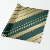 Moderne waterverf metallic goudgroen cadeaupapier (Uitgerold)