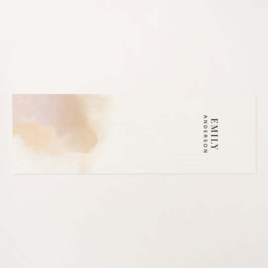 Moderne waterverf minimale elegante roze perzik yogamat (Achterkant (horizontaal))