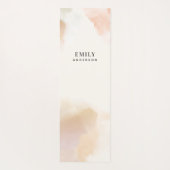 Moderne waterverf minimale elegante roze perzikyog yogamat (Achterkant)