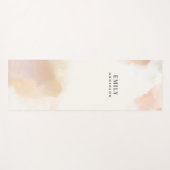 Moderne waterverf minimale elegante roze perzikyog yogamat (Voorkant (horizontaal))