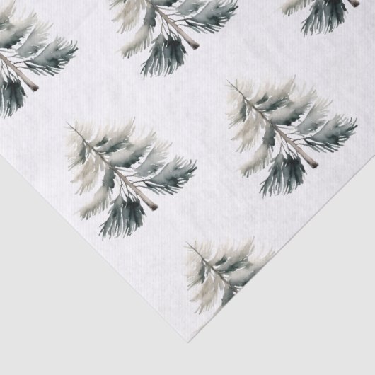 Moderne Waterverf minimalistische kerst Tissuepapier (Detail)