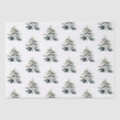 Moderne Waterverf minimalistische kerst Tissuepapier (Voorkant)