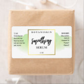 Moderne Waterverf Mint en witte serumetiketten Etiket (Insitu)