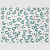 Moderne Waterverf Mistletoe Pattern Tissuepapier (Voorkant)