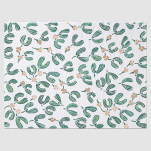 Moderne Waterverf Mistletoe Pattern Tissuepapier