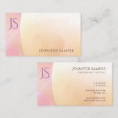 Moderne Waterverf Monogram Eenvoudige Sjabloon Ele Visitekaartje (Voorkant / Achterkant)