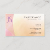 Moderne Waterverf Monogram Eenvoudige Sjabloon Ele Visitekaartje (Achterkant)