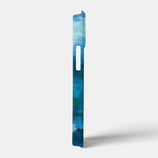 Moderne Waterverf Monogrammed Initialen Blue Green Case-Mate iPhone Case (Achterkant / Rechts)