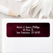 Moderne Waterverf Moody Maroon Burgundy Wedding Etiket (Insitu)